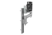 Atdec AWMS-46W35 Single 460mm Monitor Arm + 350mm Wall Channel / 12kg (26.5lb) Flat Screens, 10kg (22lb) Curved and All-in-One Devices, Silver