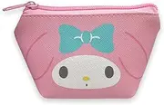 Sanrio My Melody Face Boat Type Cosmetics Small Pouch Bag 4.3 in (W) × 3 in (H) × 2 in (D) For Adult Use, Pink, Size: About 4.3 in (W) × 3 in (H) × 2 in (D), Cosmetics Mini Pouch