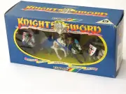 Vintage 1986 Britains 7783 Knights Of The Sword Banner Knights on Horses New