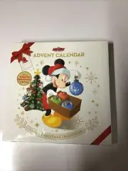Mickey & Friends Christmas Advent Calendar 3-D Tree 12 Trad Ornament Stickers +