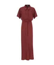 Brunello Cucinelli Drawstring Waist Maxi Dress S,XS,L,M Red