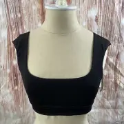 OFFLINE By Aerie Real Me Cap Sleeve Sports Bra Black Size Medium