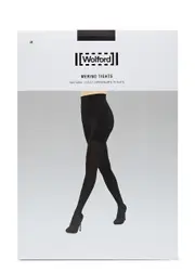 Wolford Jacquard 100 Denier Wool-blend Tights - Black S (UK8-10 / S)