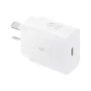 Samsung AC Charger 25W USB-C (2024 GAN Model) - White (No Cable)