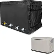 Generator Cover,Heavy Duty 600D Waterproof Generator Cover for 7043 22kW Air Cooled Guardian Series Home Standby Generator, Black.
