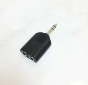 6.3mm 1/4" Phono Stereo Plug Male to Dual 6.3mm Jack Female Adapter connector