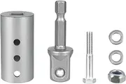 Trailer Jack Drill Adapter Kit: Sturdy Stainless Steel, with 1/2'' Socket Bit for 1 Inch Jack Shaft Includes Nut, Bolt & Gaskets