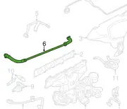 Jaguar XF X260 Water Inlet Coolant Line Hose C2G2674 NEW GENUINE