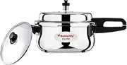 Butterfly Cute Stainless Steel Induction Base Pressure Cooker with Glass Lid (Silver, 3 Ltrs)