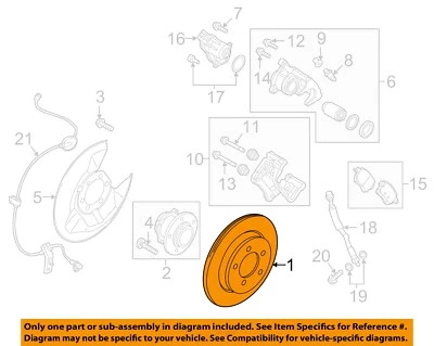 MAZDA OEM 14-21 6 Rear Suspension Brake Components-Rotor GHT226251 (for: Mazda)