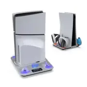For PS5 Slim PS VR2 Console Charging Base Cooling Fan Headset Stand Accessories