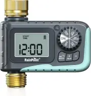 Sprinkler Timer with Brass Inlet & Outlet, Programmable Hose Timer for Garden So