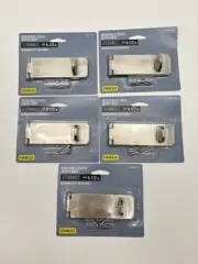 (5 PACK) Everbilt 4-1/2 in. Stainless Steel Staple Safety Lock Hasp w/ Screws