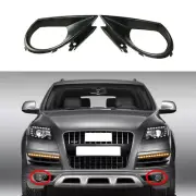 Pair Front Bumper Fog Light Lamp Cover Cap Trim Frame For Audi Q7 2010-2015 (for: Audi)