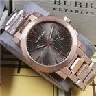 New Burberry The City Taupe Check Stamped Dial Analog Men's Watch 42mm BU9353