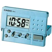 在飛比找momo購物網優惠-【CASIO 卡西歐】輕便數位電子鬧鐘(藍-PQ-10D-2