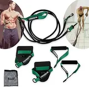 Elastic Resistance Band with Swimming Pad – Pull Rope with Pads and Handles – Swimming Muscle Strengthening Elastics with Paddles – Medium Version