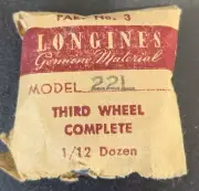 NOS Genuine Longines Cal. 22L - Watch Third Wheel Complete - Part# 3