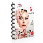 Salon Appointment Book Daily Hourly Undated Planner Schedule Book with 6 Columns