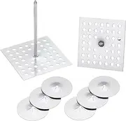 uxcell 100pcs Perforated Insulation Pins 2-1/2 inch, 1.5in Self Locking Washers Insulation Stick Pins Aluminum Insulation Hangers Round for Foam Board Wall Floor Ceiling 50 Set/100Pieces