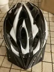 Black and White Gray Bicycle Helmet Adult Adjustable Bike Unisex DWK tote 29