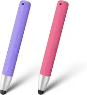 Stylus Pen for Touch Screens, 2 Pack Kid-Friendly Tablet Pen for Amazon Fire HD Tablet 8/10, Kindle, Kids Samrt Watch, iPad Pro/Mini/Air, iPhone, Easy Grip Durable & Safe