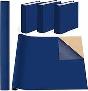 Geyoga Book Cloth Cover for Binding 40 x 16 Inch Self Adhesive Fabric Book Binding Cloth Archival Supplies for Books Album Scrapbooking Documents(Dark Blue)