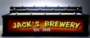 BLACK FINISH LIGHTED 18 BEER TAP HANDLE DISPLAY -PERSONALIZED BREWERY