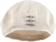 [ROMISBABA] Decorative Beret Hat Women Beret Hat Dress up Hiking Beret Travel Costume Accessory Beige