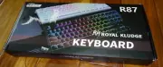 RK R87 RGB Mechanical Keyboard Hot Swappable Gaming Keyboard Black Yellow Stitch