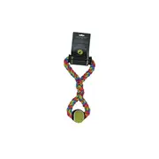 Hand Tug Rope 35cm with Tennis Ball Toy for Dogs & Puppies by Scream