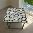 Natural White Agate Table Top – Luxury Center Table for Living Room | Home Decor
