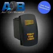 Rocker switch 618O RIGHT SIDE LIGHT amber ON/OFF waterproof SPST marine