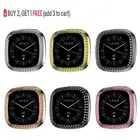 For Fitbit Versa 3 / Sense Crystal Diamond TPU Soft Plated Bumper Case Cover