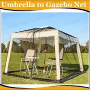 2.3-3m Patio Umbrella Table Mesh Screen Cover Mosquito Bug Insect Netting