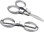 Stainless Steel Folding Retractable Safe, Portable Scissors, Handmade, School
