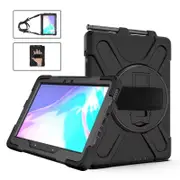Generic Rugged Samsung Galaxy Tab Active4 Pro / Tab Active Pro (10.1') Case Black - Built-in-Kickstand,Adjustable Hand Strap, Pen Holder