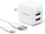 【美國代購】ANKER POWERPORT III 12W USB 壁式充電器 帶 3 英尺 MFI 連接線 可折疊 適用於 IPHONE IPAD
