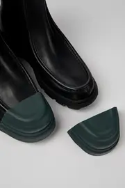 Junction Black Leather Ankle Boot for Men