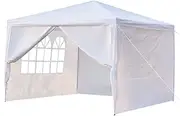 COOKX FLOYINM 3 x 3m Three/Four Sides Waterproof Tent with Spiral Tubes Wedding Tent Outdoor Gazebo Heavy Duty Pavilion Event (Size : Three Sides)