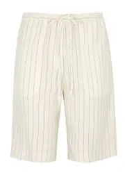 Totême Pinstriped Shorts - Cream - 40 (UK12 / M) 40 (UK12 / M)