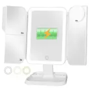 Rechargeable Tri-fold Makeup Mirror with Lights Lighted Makeup Mirror with