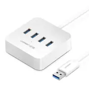 CR118 USB3.0 High Speed with 4 Ports Type-C USB Hub Extender Connector Multifunction with DC Power Supply Interface for PC Laptop