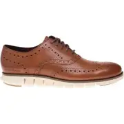 Cole Haan Mens Zerogrand Wing Ox Brogue Shoes Tan