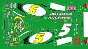 #5 Kasey Kahne Quaker State Chevrolet 1/64th Scale WATERSLIDE DECALS