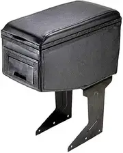 Central Armrest Universal Console Centre Console Faux Leather Storage Box Drink Holder Black Car Hobby