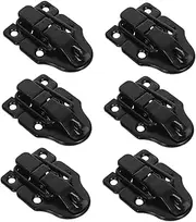 DECOMELODY 6pcs Duckbilled Box Clasp: Retro Hasp with Lock for Wooden and Iron Boxes - Universal Metal Buckles for Handbags Toolboxes and Storage Cases