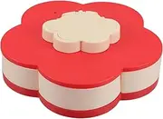IMIKEYA Rotating Divided Snack Tray Food Organizer for Nuts Candy Flower Shape Storage Box for Home Party Design