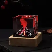 Aimeryup Volcano Night Lights Lava Lamp Volcano Eruption Ornament 3D Mini Lava Lamp Epoxy Resin Night Light Decorate A Room Decoration Creative Gifts for Kids, HS-1012