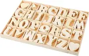 COHEALI 12-piece Unfinished Letter Cutout Wooden Alphabet Blocks for Boys and Girls Educational Wooden Letter Crafts Blank Slices Set
